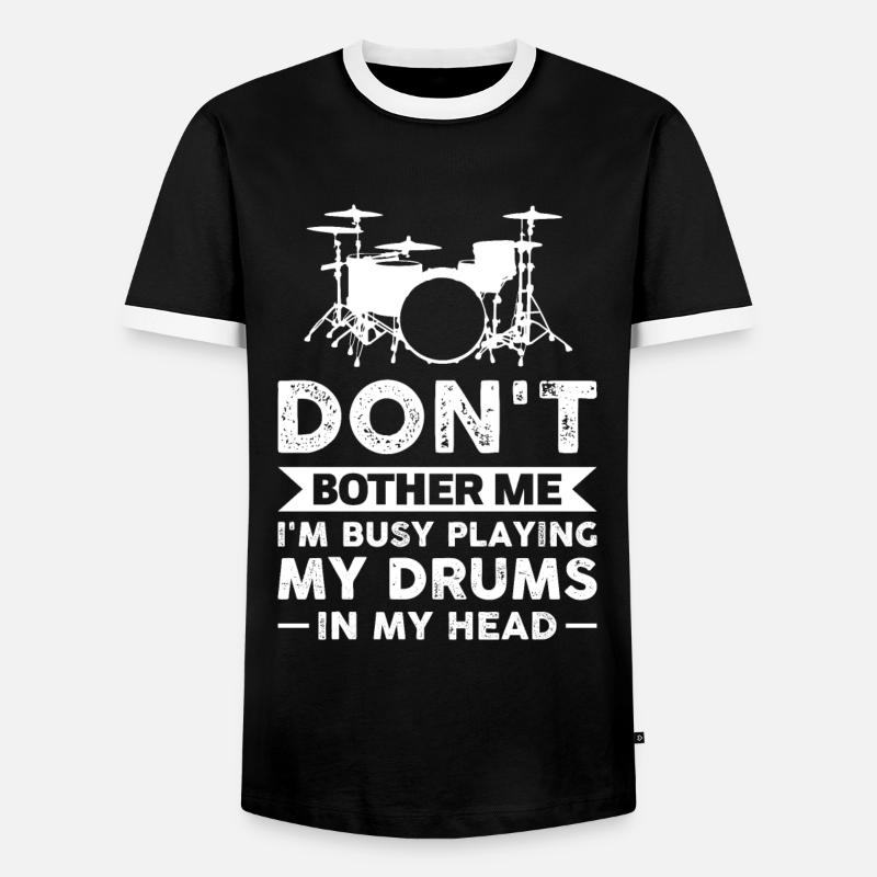 Drumming Drums Playing drums - Men's Ringer Shirt - black/white