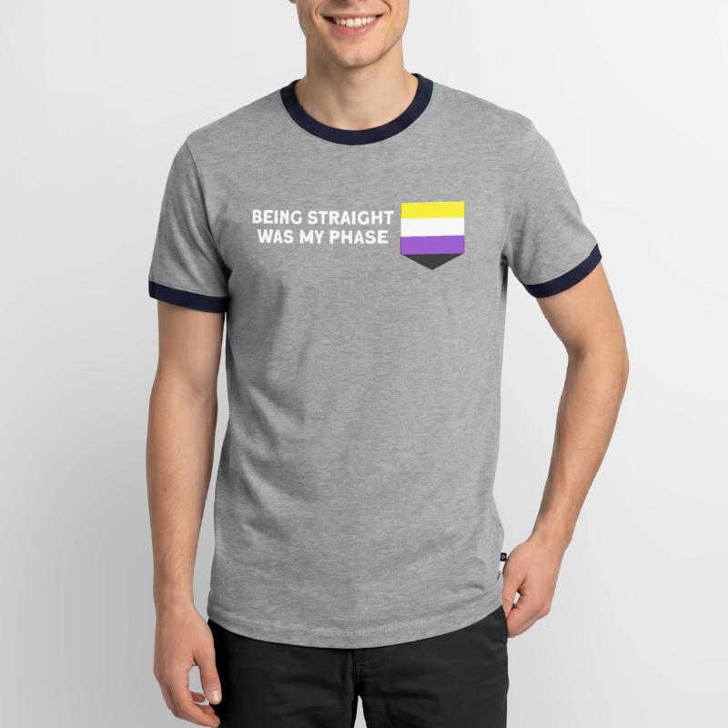 Non-binary Csd non-binary flag gift Men's Ringer Shirt
