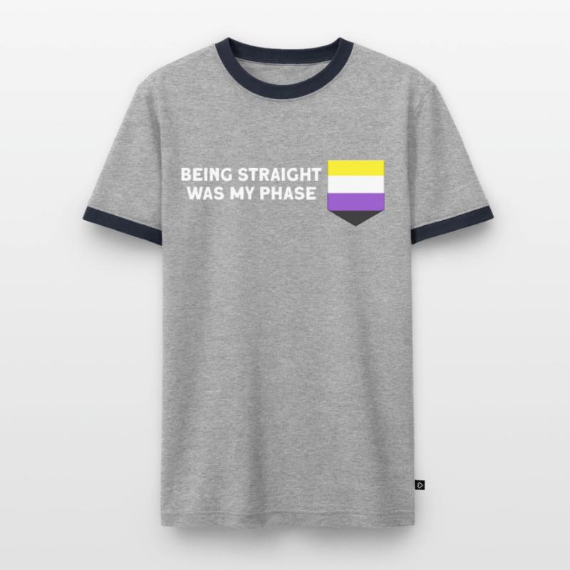 Non-binary Csd non-binary flag gift Men's Ringer Shirt