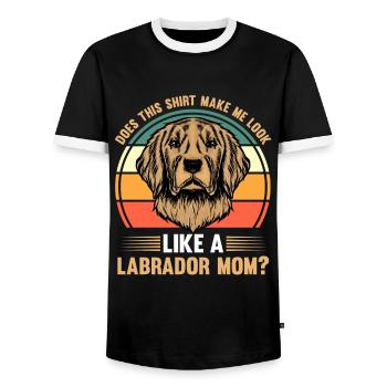 labrador maman labrador propriétaire chien labradors - T-shirt contrasté Homme - noir/blanc - Devant - AI Model Female 172 light (172cm) & AI Model Male 178 light (178cm)