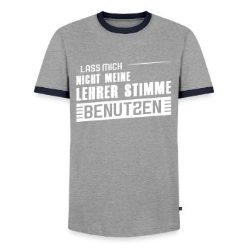 Lehrer Beruf Schullehrer Geschenk - Männer Kontrast-T-Shirt - Grau/Navy  - Vorne - AI Model Female 172 light (172cm) & AI Model Male 178 light (178cm)