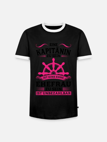 Kapitänin Boot Seglerin Geschenk - Männer Kontrast-T-Shirt - Schwarz/Weiß