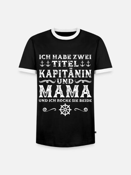 Kapitänin Boot Bootsfahrerin Geschenk - Männer Kontrast-T-Shirt - Schwarz/Weiß