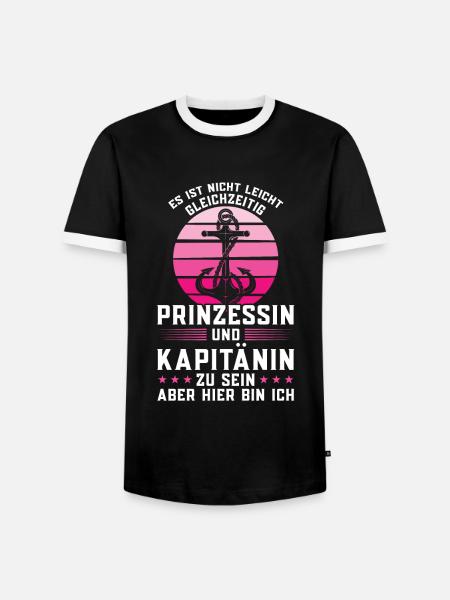 Kapitänin Boot Bootsfahrerin Geschenk - Männer Kontrast-T-Shirt - Schwarz/Weiß