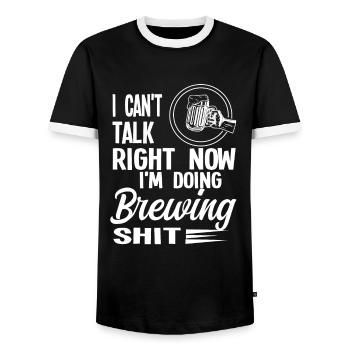 Brauerei Bier Geschenk - Männer Kontrast-T-Shirt - Schwarz/Weiß - Vorne - AI Model Female 172 light (172cm) & AI Model Male 178 light (178cm)
