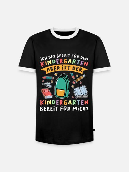 Kindergarten Anfang Kindergartenanfänger Geschenk - Männer Kontrast-T-Shirt - Schwarz/Weiß