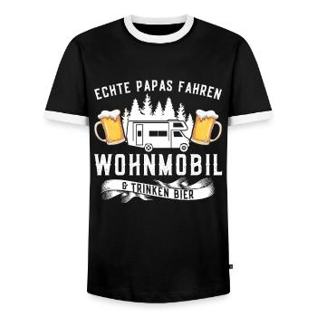 Campen Bier Camping & bier Bier Geschenk - Männer Kontrast-T-Shirt - Schwarz/Weiß - Vorne - AI Model Female 172 light (172cm) & AI Model Male 178 light (178cm)