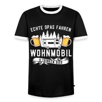 Campen Bier Camping & bier Bier Geschenk - Männer Kontrast-T-Shirt - Schwarz/Weiß - Vorne - AI Model Female 172 light (172cm) & AI Model Male 178 light (178cm)