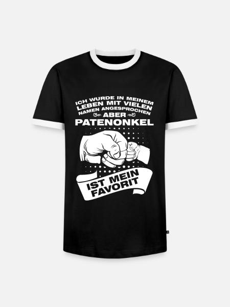 Patenonkel Familie Taufpate Geschenk - Männer Kontrast-T-Shirt - Schwarz/Weiß