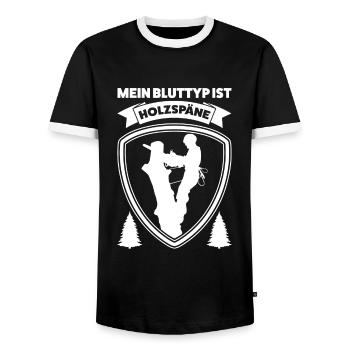 Baumkletterer Arborist Baumklettern Geschenk - Männer Kontrast-T-Shirt - Schwarz/Weiß - Vorne - AI Model Female 172 light (172cm) & AI Model Male 178 light (178cm)