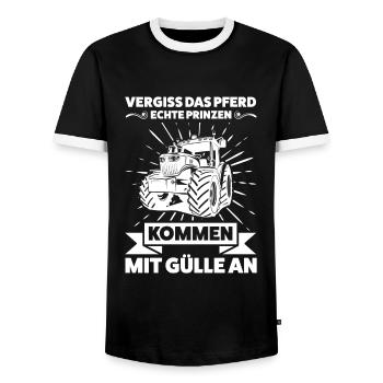 Güllefahrer Beruf Gülle Geschenk - Männer Kontrast-T-Shirt - Schwarz/Weiß - Vorne - AI Model Female 172 light (172cm) & AI Model Male 178 light (178cm)