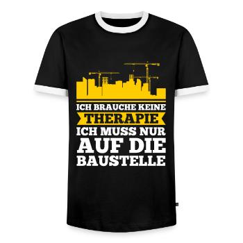 Bauarbeiten Beruf Bauarbeiter Geschenk - Männer Kontrast-T-Shirt - Schwarz/Weiß - Vorne - AI Model Female 172 light (172cm) & AI Model Male 178 light (178cm)