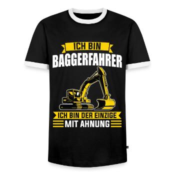 Baggerfahrer Job Bagger Geschenk - Männer Kontrast-T-Shirt - Schwarz/Weiß - Vorne - AI Model Female 172 light (172cm) & AI Model Male 178 light (178cm)