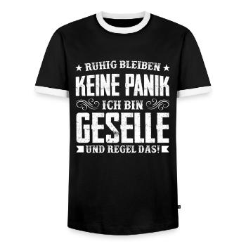 Geselle 2023 Geselle Geselle bestanden Geschenk - Männer Kontrast-T-Shirt - Schwarz/Weiß - Vorne - AI Model Female 172 light (172cm) & AI Model Male 178 light (178cm)