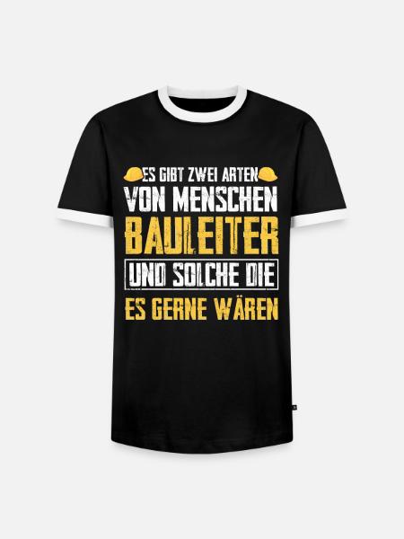 Bauleiter Bauaufsicht Bauherr Geschenk - Männer Kontrast-T-Shirt - Schwarz/Weiß
