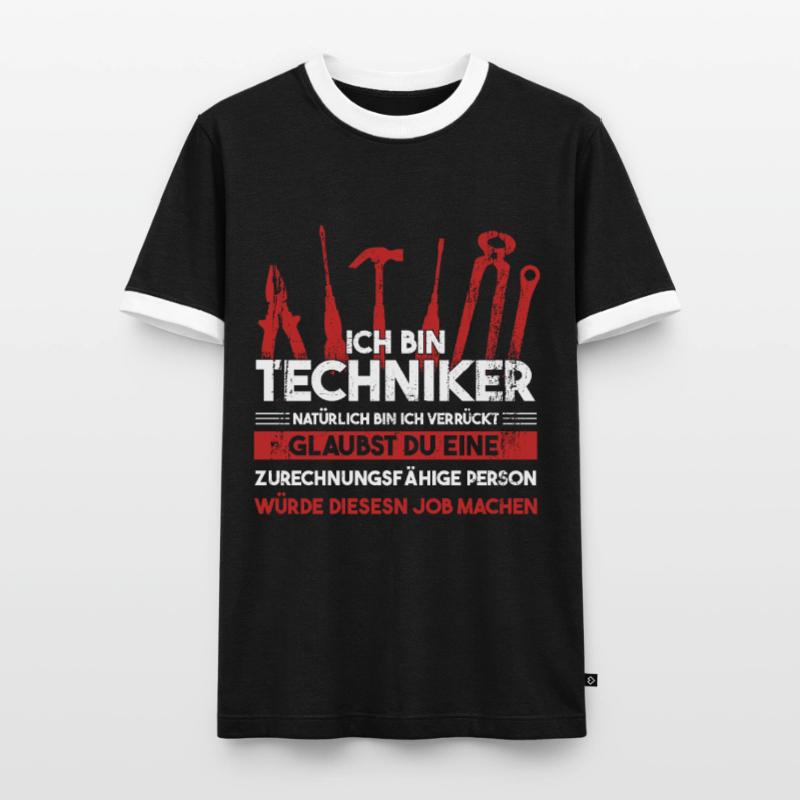 Techniker Beruf Technik Geschenk Männer Kontrast-T-Shirt