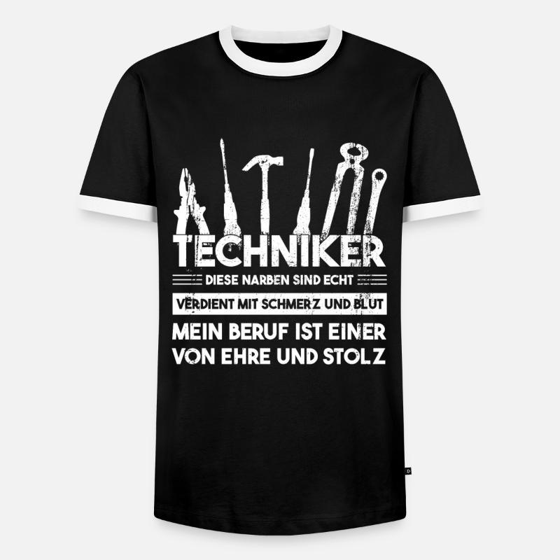 Techniker Beruf Technik Geschenk - Männer Kontrast-T-Shirt - Schwarz/Weiß