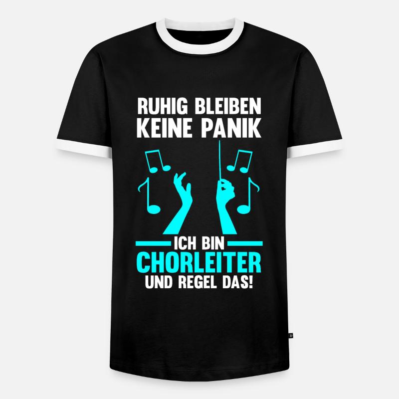 Chorleiter Beruf Dirigent Geschenk - Männer Kontrast-T-Shirt - Schwarz/Weiß