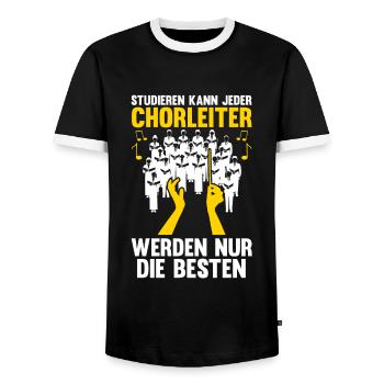 Chorleiter Beruf Chor Geschenk - Männer Kontrast-T-Shirt - Schwarz/Weiß - Vorne - AI Model Female 172 light (172cm) & AI Model Male 178 light (178cm)