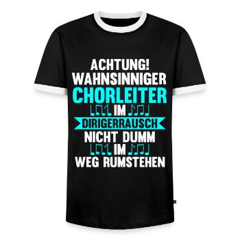 Chorleiter Beruf Dirigent Geschenk - Männer Kontrast-T-Shirt - Schwarz/Weiß - Vorne - AI Model Female 172 light (172cm) & AI Model Male 178 light (178cm)