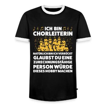 Chorleiterin Beruf Dirigentin Geschenk - Männer Kontrast-T-Shirt - Schwarz/Weiß - Vorne - AI Model Female 172 light (172cm) & AI Model Male 178 light (178cm)