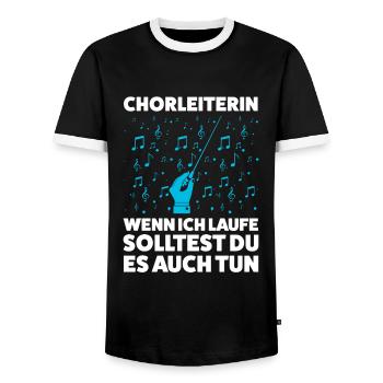 Chorleiterin Beruf Chorleitung Geschenk - Männer Kontrast-T-Shirt - Schwarz/Weiß - Vorne - AI Model Female 172 light (172cm) & AI Model Male 178 light (178cm)