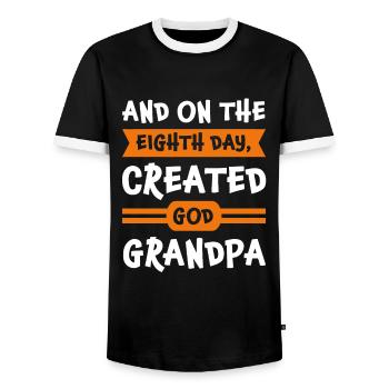 Großvater Großvater Großvater Geschenk - Männer Kontrast-T-Shirt - Schwarz/Weiß - Vorne - AI Model Female 172 light (172cm) & AI Model Male 178 light (178cm)