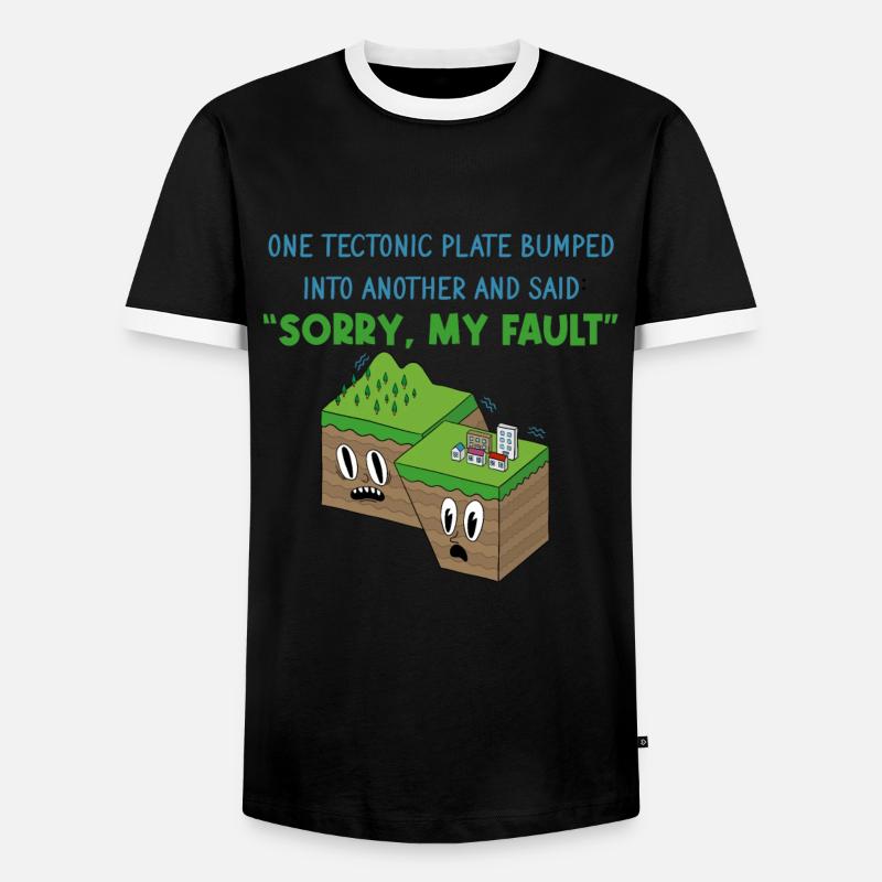 Erdbeben - Männer Kontrast-T-Shirt - Schwarz/Weiß