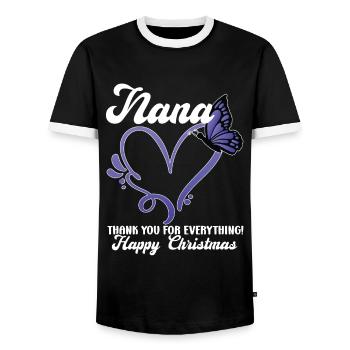 Großmutter Nana Oma Geschenk - Männer Kontrast-T-Shirt - Schwarz/Weiß - Vorne - AI Model Female 172 light (172cm) & AI Model Male 178 light (178cm)