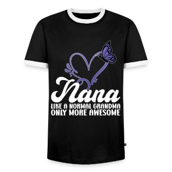 Großmutter Nana Oma Geschenk - Männer Kontrast-T-Shirt - Schwarz/Weiß - Vorne - AI Model Female 172 light (172cm) & AI Model Male 178 light (178cm)