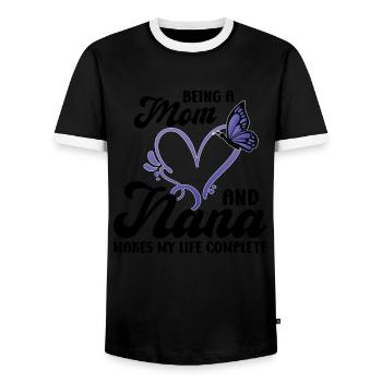 Großmutter Nana Oma Geschenk - Männer Kontrast-T-Shirt - Schwarz/Weiß - Vorne - AI Model Female 172 light (172cm) & AI Model Male 178 light (178cm)