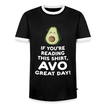 Avocados Avocado Avocado-Liebhaber Geschenk - Männer Kontrast-T-Shirt - Schwarz/Weiß - Vorne - AI Model Female 172 light (172cm) & AI Model Male 178 light (178cm)