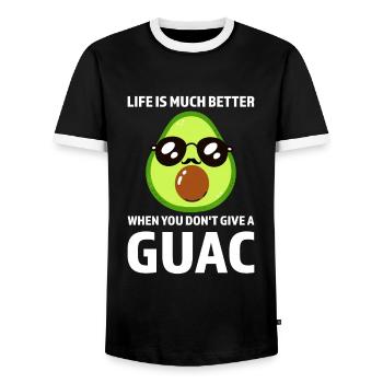 Avocados Avocado Avocado-Liebhaber Geschenk - Männer Kontrast-T-Shirt - Schwarz/Weiß - Vorne - AI Model Female 172 light (172cm) & AI Model Male 178 light (178cm)