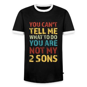 Vater, Vater, Vater Geschenk - Männer Kontrast-T-Shirt - Schwarz/Weiß - Vorne - AI Model Female 172 light (172cm) & AI Model Male 178 light (178cm)