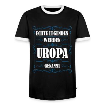 Uropa Familie Urgroßvater Geschenk - Männer Kontrast-T-Shirt - Schwarz/Weiß - Vorne - AI Model Female 172 light (172cm) & AI Model Male 178 light (178cm)