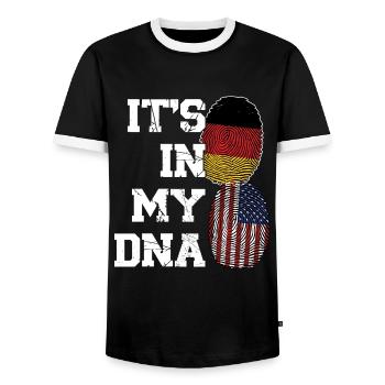 Deutschland Deutsch Deutsche Wurzeln Geschenk - Männer Kontrast-T-Shirt - Schwarz/Weiß - Vorne - AI Model Female 172 light (172cm) & AI Model Male 178 light (178cm)