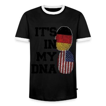 Deutschland Deutsch Deutsche Wurzeln Geschenk - Männer Kontrast-T-Shirt - Schwarz/Weiß - Vorne - AI Model Female 172 light (172cm) & AI Model Male 178 light (178cm)