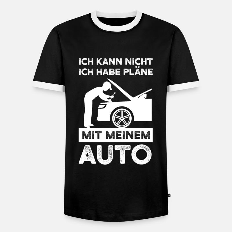 Auto Garage Autos Geschenk - Männer Kontrast-T-Shirt - Schwarz/Weiß
