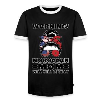 Marokko Marokkaner Marokkanische Wurzeln Geschenk - Männer Kontrast-T-Shirt - Schwarz/Weiß - Vorne - AI Model Female 172 light (172cm) & AI Model Male 178 light (178cm)