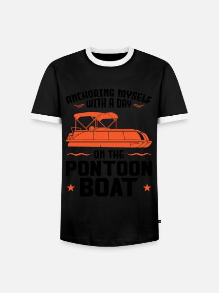 Ponton Pontonierboot Geschenk - Männer Kontrast-T-Shirt - Schwarz/Weiß