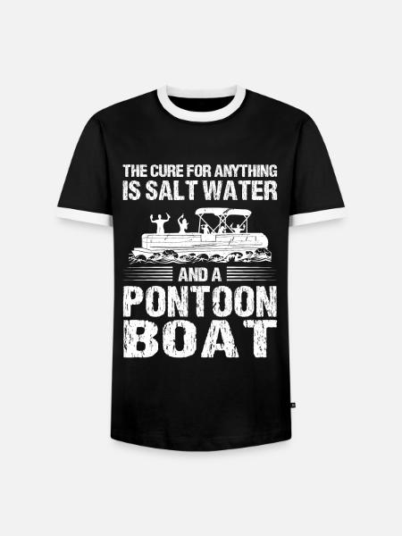 Ponton Pontonierboot Geschenk - Männer Kontrast-T-Shirt - Schwarz/Weiß