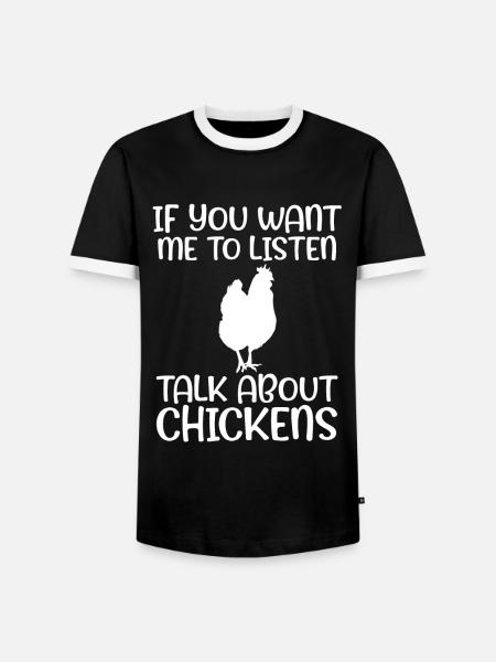 Hühnerhaltung Tierhaltung Geschenk - Männer Kontrast-T-Shirt - Schwarz/Weiß