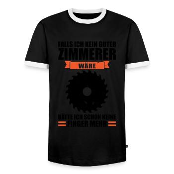 Zimmermann Beruf Zimmerei Geschenk - Männer Kontrast-T-Shirt - Schwarz/Weiß - Vorne - AI Model Female 172 light (172cm) & AI Model Male 178 light (178cm)