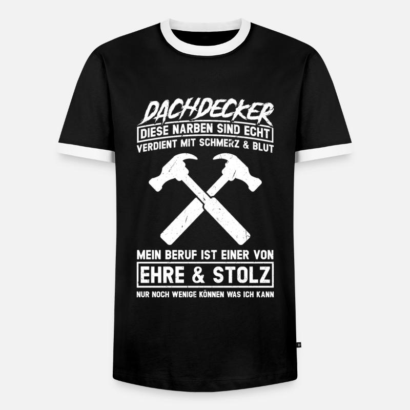 Dachdecker Beruf Dachdecken Geschenk - Männer Kontrast-T-Shirt - Schwarz/Weiß