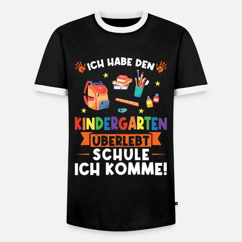 Kindergarten Abschluss Kindergarten Geschenk - Männer Kontrast-T-Shirt - Schwarz/Weiß