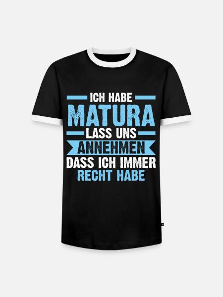 Matura Prüfung Schulabschluss Geschenk - Männer Kontrast-T-Shirt - Schwarz/Weiß