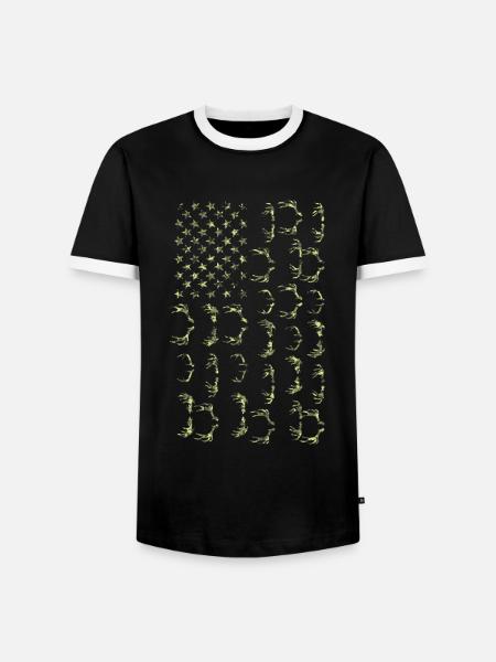 Jäger Jagd Jagd Geschenk - Männer Kontrast-T-Shirt - Schwarz/Weiß