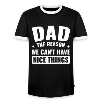 Trainer Trainer Sport Geschenk - Männer Kontrast-T-Shirt - Schwarz/Weiß - Vorne - AI Model Female 172 light (172cm) & AI Model Male 178 light (178cm)