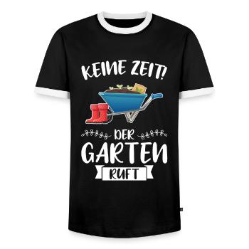 Garten Pflanze Gartenarbeit Geschenk - Männer Kontrast-T-Shirt - Schwarz/Weiß - Vorne - AI Model Female 172 light (172cm) & AI Model Male 178 light (178cm)