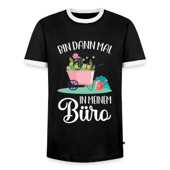 Garten Pflanze Gartenarbeit Geschenk - Männer Kontrast-T-Shirt - Schwarz/Weiß - Vorne - AI Model Female 172 light (172cm) & AI Model Male 178 light (178cm)